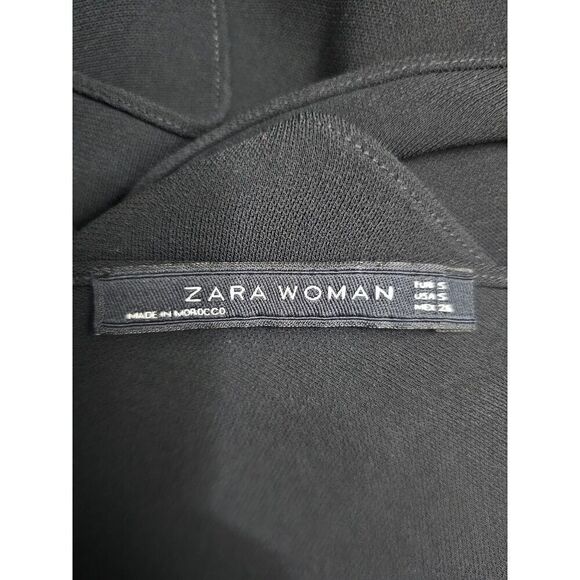 Zara Women Asymmetrical Cami V-Neck Top Black Size Small - Picture 6 of 6